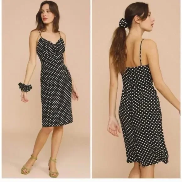 Rouje Women's Black and Navy Dress - Picture 3 of 8